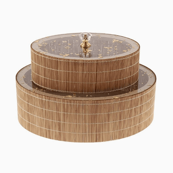 Set de Cajas Decorativas Ovaladas de Bambú – 2 piezas 1