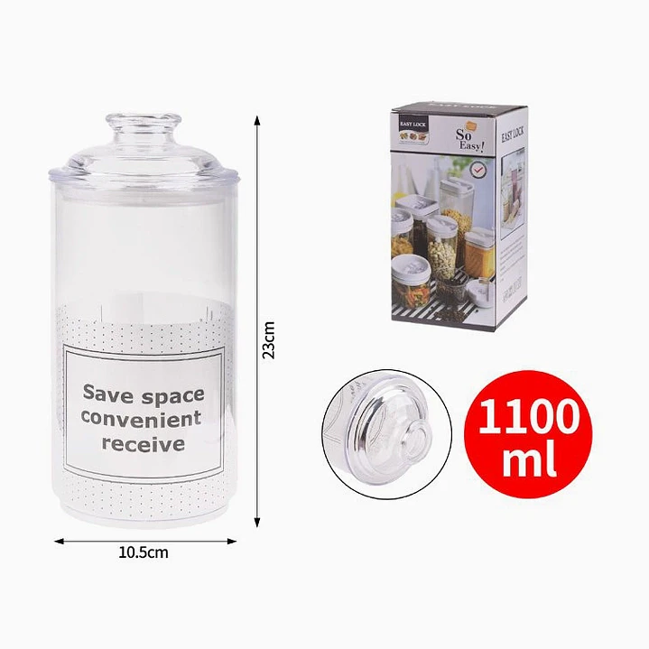 Frasco de almacenamiento hermético 1100 ml 2