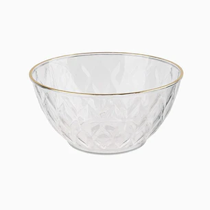 Ensaladera con borde dorado – 24 cm