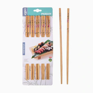 Exlin Palillos Chinos para Sushi Reutilizables 24 cm 5 Pares