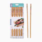 Exlin Palillos Chinos para Sushi Reutilizables 24 cm 5 Pares - Miniatura 1