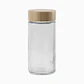 Frasco de vidrio con tapa de madera y dosificador metálico - Miniatura 1