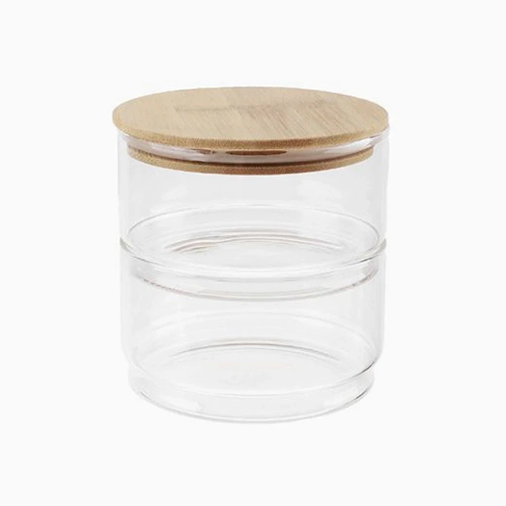 Frasco de vidrio con tapa de madera – 400 ml 1