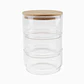 Frasco de vidrio apilable con tapa de madera – 3 secciones de 400 ml - Miniatura 1