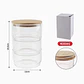 Frasco de vidrio apilable con tapa de madera – 3 secciones de 400 ml - Miniatura 2