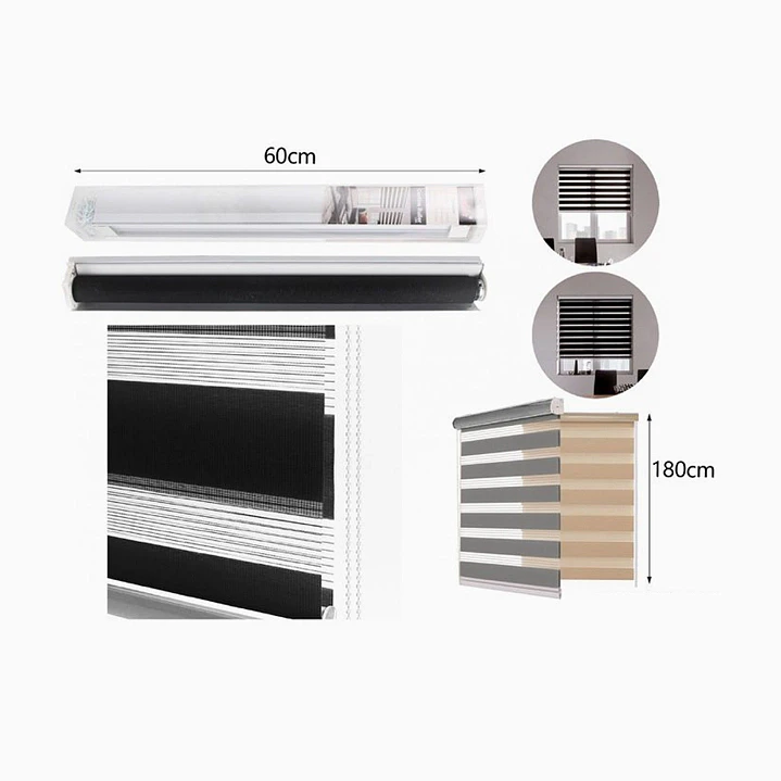 Cortina roller negra – 60 × 180 cm 2