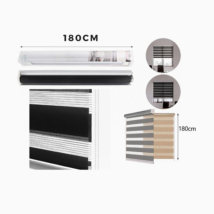 Cortina roller negra – 180 × 180 cm 2