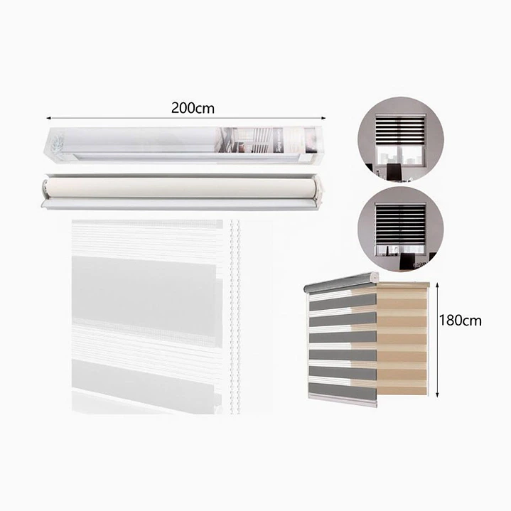 Cortina roller zebra blanca – 200 × 180 cm 2