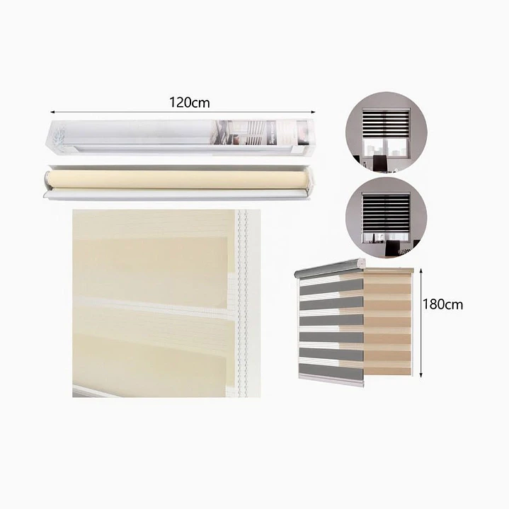 Cortina roller zebra beige – 120 × 180 cm 2