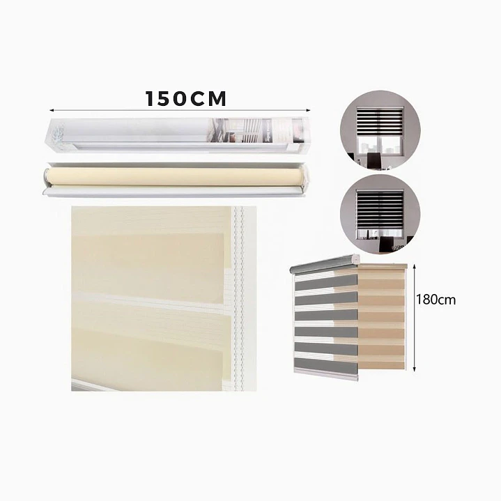 Cortina roller zebra beige – 120 × 180 cm 2