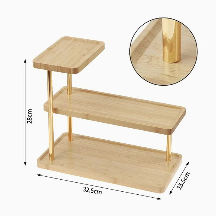 Repisa Organizadora de Madera de 3 Niveles para Cocina y Hogar 2