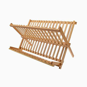 Secaplatos de bambú plegable – 45 × 29,8 × 27 cm