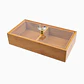 Caja de almacenamiento de bambú con tapa – 22,8 × 12 × 7,8 cm - Miniatura 1