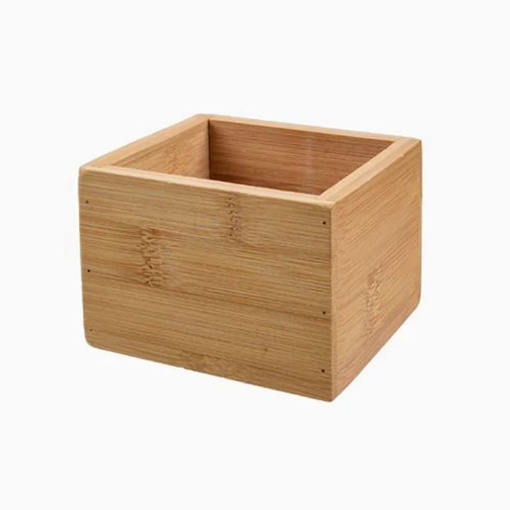 Caja de almacenamiento de bambú – 9 × 9 × 6,5 cm 1