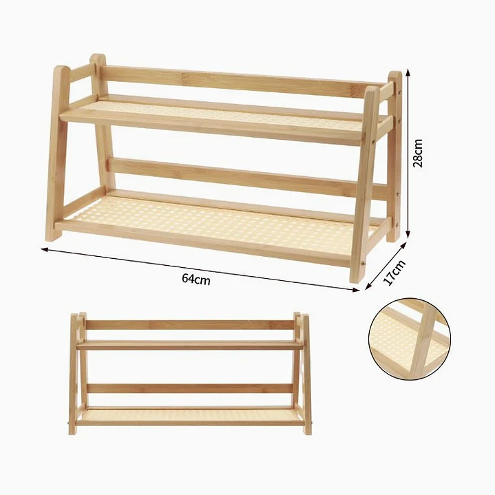 Estante de bambú para sazonadores – 64 × 17 × 28 cm 2