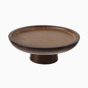 Bandeja de bambú redonda con base – 17 cm