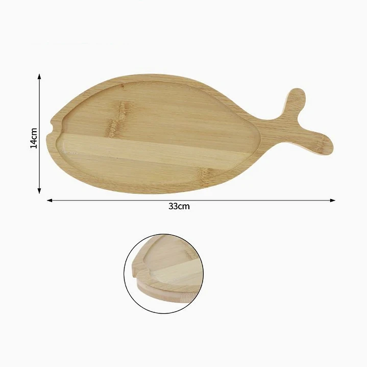 Bandeja de bambú con diseño de pez – 33 × 14 cm 2
