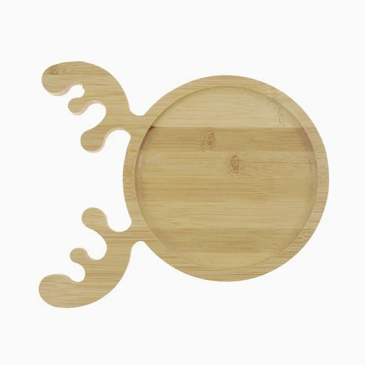 Bandeja de bambú con diseño de reno – 26 × 22 cm 1