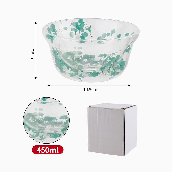 Bowl de vidrio con flores secas – 450 ml 2