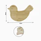 Bandeja de bambú con diseño de ave – 33 × 24 cm - Miniatura 2