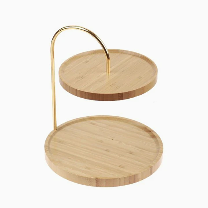 Bandeja de madera de dos niveles 1