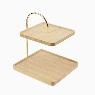 Bandeja organizadora de bambú