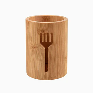 Porta utensilios de bambú