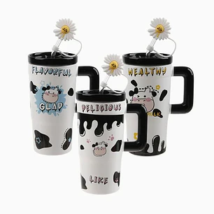 Taza de cerámica con bombilla