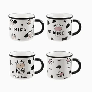 Taza cerámica diseño de vaquita 