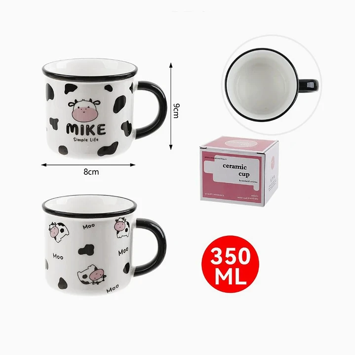 Taza cerámica diseño de vaquita  2