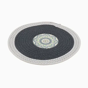 Mantel individual de fibra natural gris