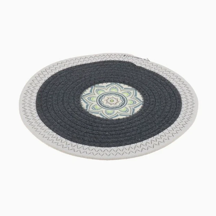 Mantel individual de fibra natural gris 1