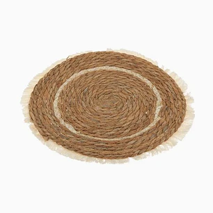 Mante individual con flecos 