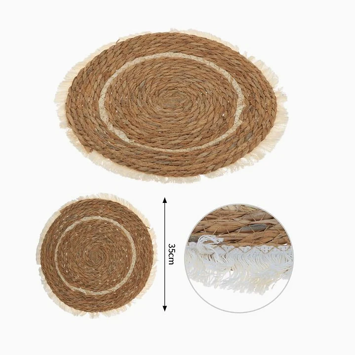 Mante individual con flecos  2