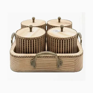 Caja de dulces de madera Exlin 29.5×29.5 cm