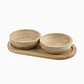 Set de tazones de bambú Exlin 20×10 cm - Miniatura 1