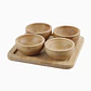 Set de tazones de bambú Exlin 22×7 cm - Miniatura 1