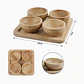 Set de tazones de bambú Exlin 22×7 cm - Miniatura 2