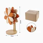 Posavasos de madera Exlin en forma de flor 12.5×9.5 cm - Miniatura 2