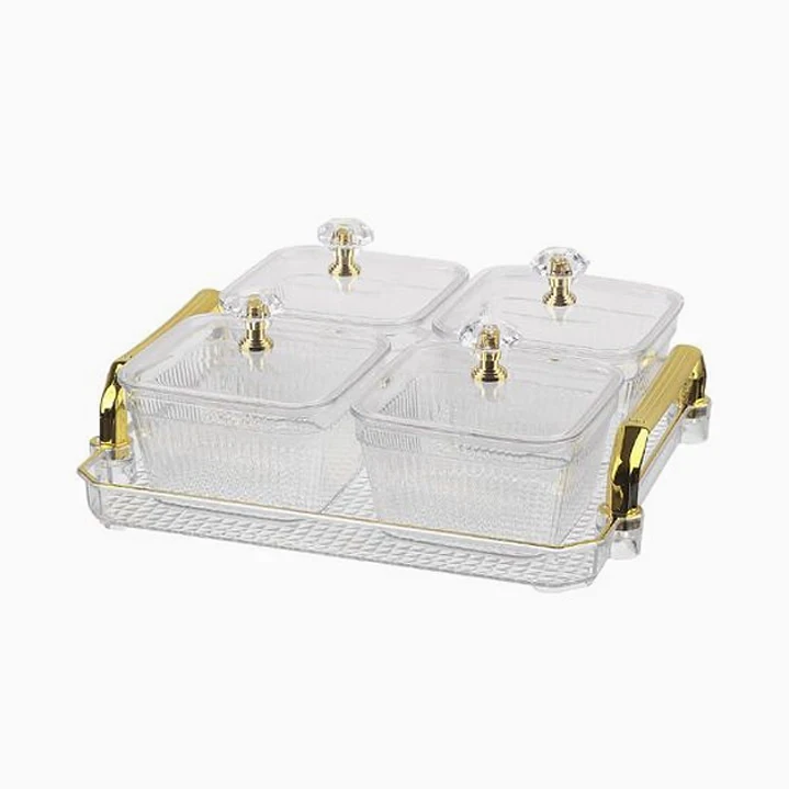 Plato de frutas Exlin con bandeja rectangular 1