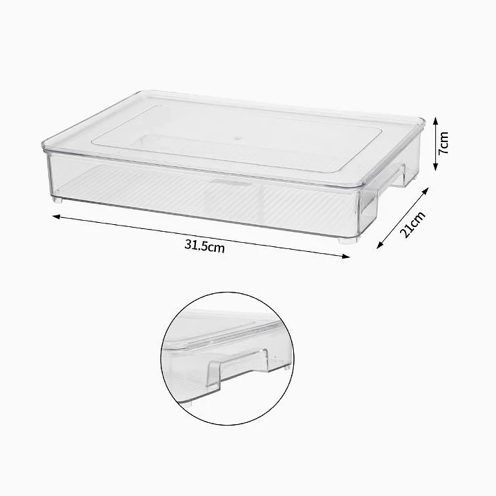 Caja de almacenamiento transparente para refrigerador 2