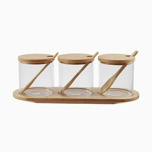 Set de frascos de condimento Exlin