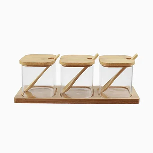 Set de frascos de condimento Exlin