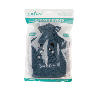 Guatero de Goma 1 Litro con Funda de Vellón Bordada
