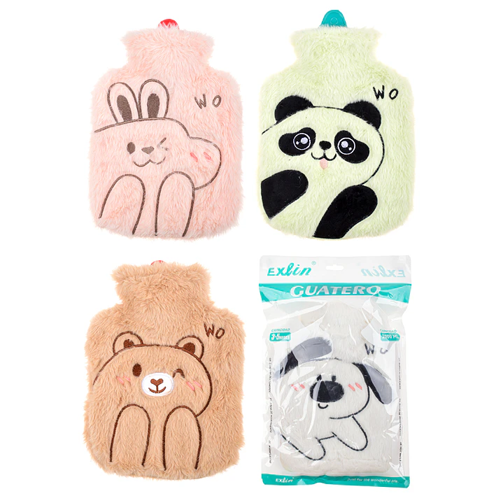 Guatero Bolsa de Agua Caliente de Goma con Funda Estampada (0.5 Litros) 1