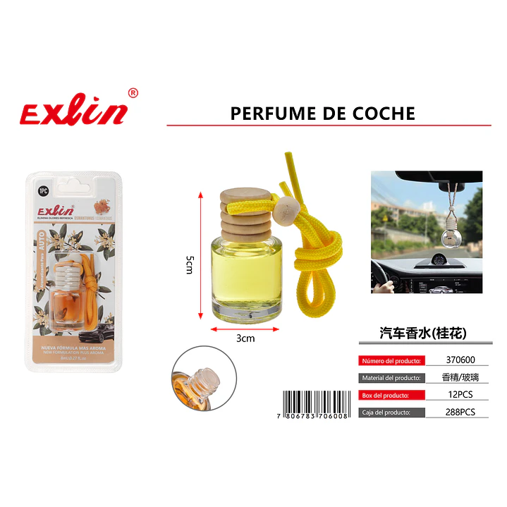 Perfume para Auto Premium – Aroma Osmanto (Flor de la Felicidad) 1