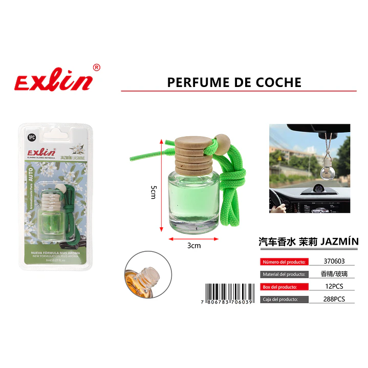 Perfume para Auto Premium - Aroma Jazmín Silvestre (Larga Duración) 1
