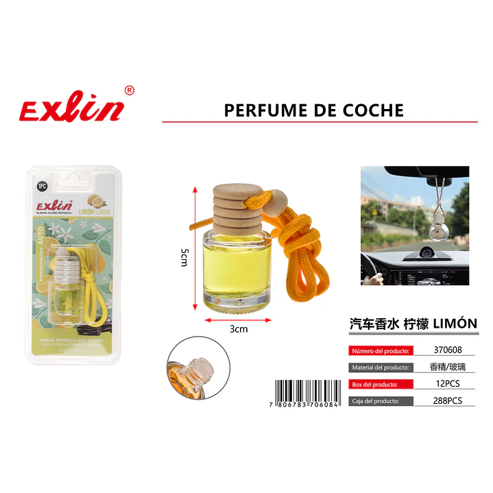 Perfume para Auto Premium – Aroma Limón Fresco 1