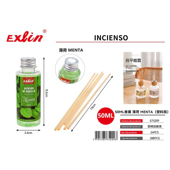 Menta Perfumada 50 ml – Esencia Aromática Ambiental 1