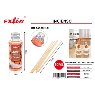 Esencia de Aromaterapia Caramelo Exlin 50 ml – Aroma Dulce y Acogedor